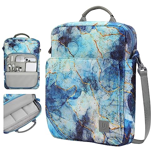 Dadanism 9-11' Tableta Bolsa de Hombro Protectora para iPad (A16) 11', iPad 10.ª Gen/Air 5 4 10,9', i-Pad Air/Pro 11', i-Pad 9/8/7.ª Gen 10,2', Galaxy Tab A9+ Plus 11'/Tab S10 FE, Mármol Azul