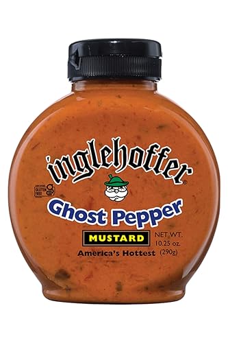 Inglehoffer Mostaza de pimienta fantasma, botella exprimible de 10.25 onzas
