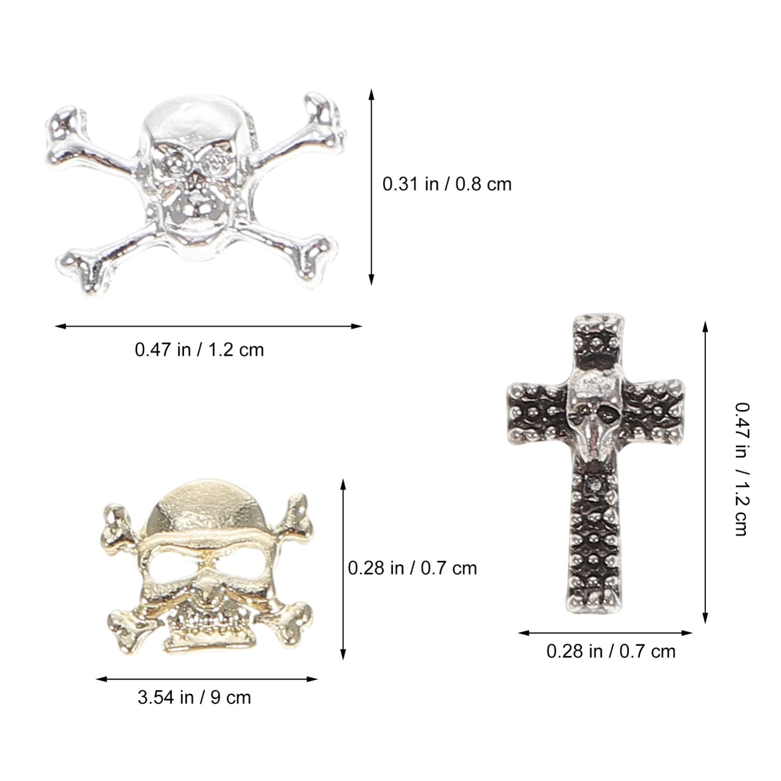 Ipetboom 150pièces Charms De Nail Art Crâne Et Pour Halloween Accessoires Pour Décorations Et