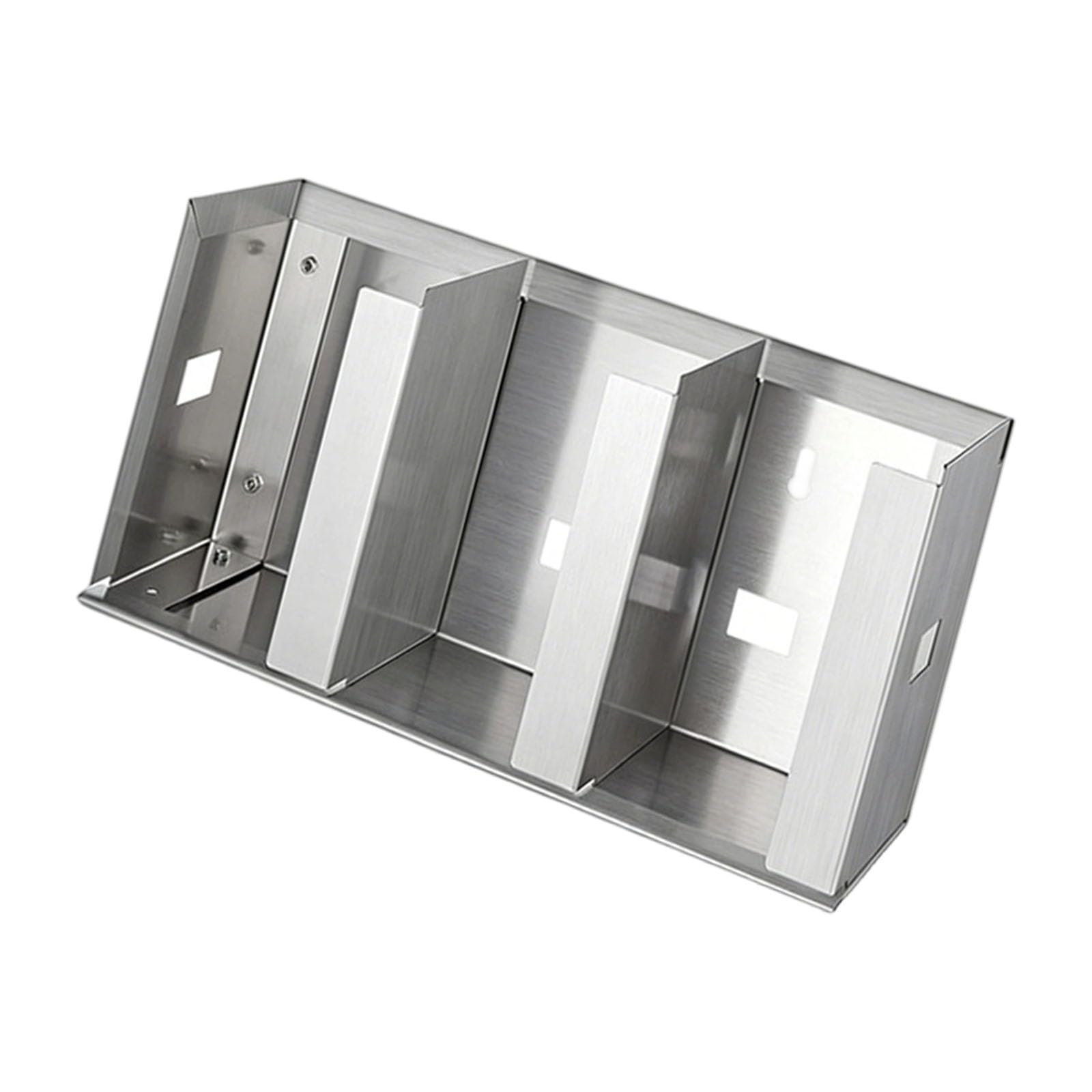 yanzunlrn Multiple Slot Cup Lid Holder Rustproof Stainless Steel Shelf for Countertop 4 Section Cup Lid Rack