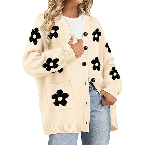 RITERA Womens Plus Size Cardigans Sweatershirts Coat Open Front Button Up Long Sleeeve Oversize Winter Outfit XL-5XL