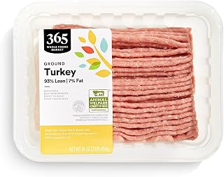 365 by Whole Foods Market Dark Ground Turkey 16oz - Antibiotic-Free, Hormone-Free, Ethical Welfare Standards