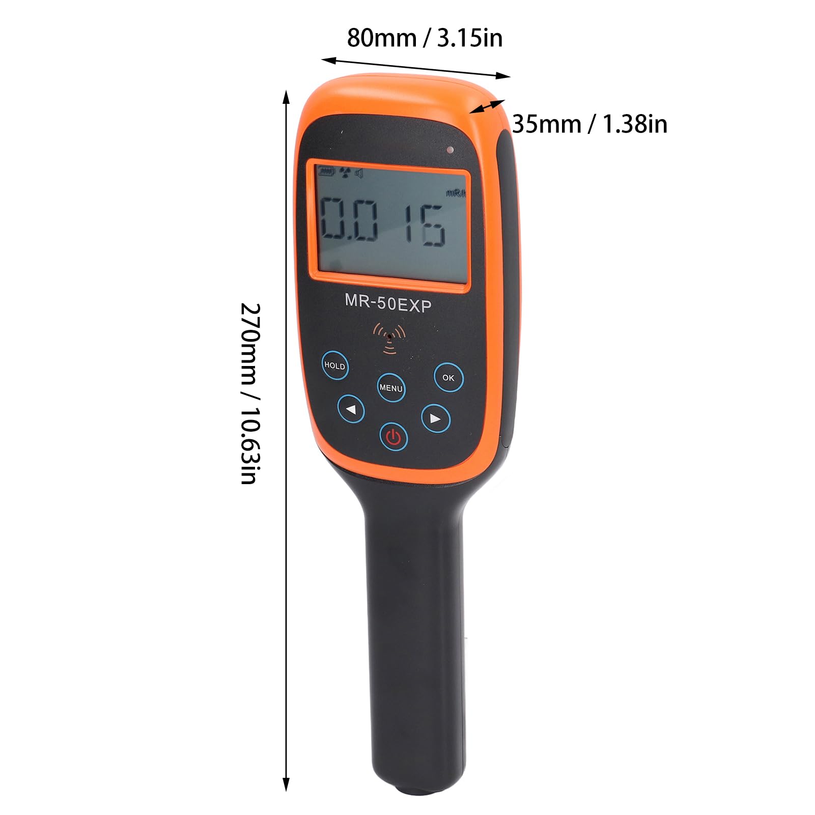 Geiger Counter Nuclear Strahlungsdetektor, Empfindliche Counterrohrsensor-Strahlung Dosimeter mit LCD-Anzeige, Tragbarer Beta-Gamma-Röntgenstrahlungsmonitormessgerät