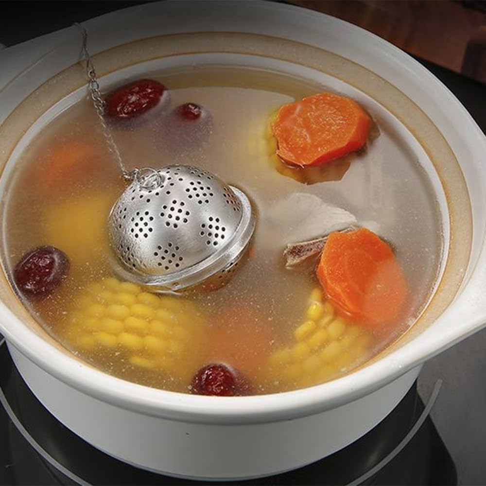 Stainless Steel Tea Infuser Tea Leaves Spice Ball Strainer Teapot Mesh Coffee Filter Teaware Kitchen Accessories,M (4.5x4×4.5cm)