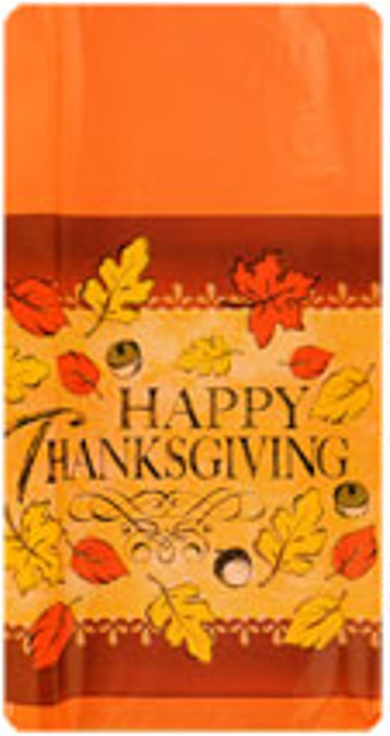 Thanksgiving Fall Harvest Autum Decorative Table Cover 54 in X 108 In (Happy Thanksgiving)
