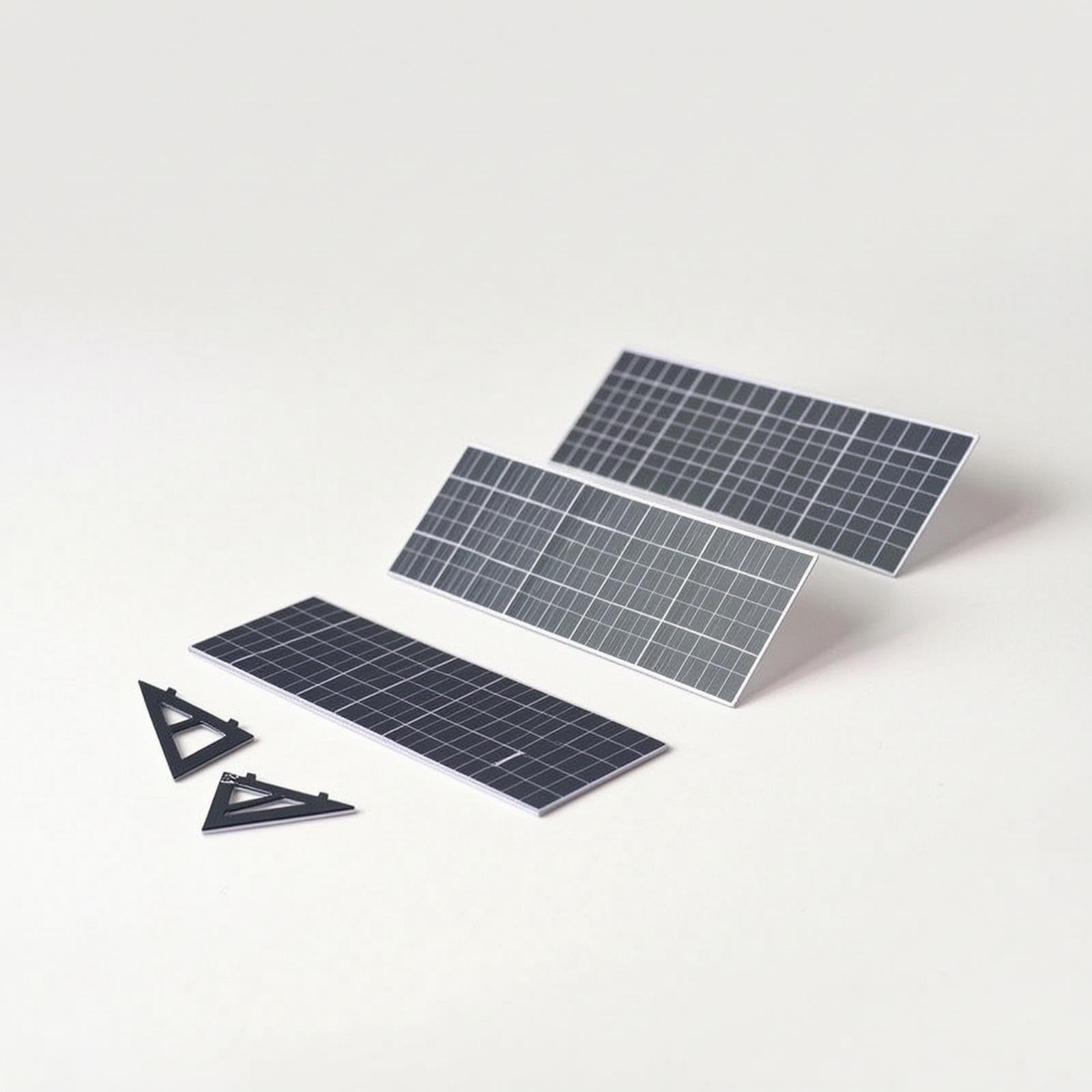 3 Pieces Photovoltaic Panel Model Scale Photovoltaic Panel Model Rectangular Photovoltaic for Miniature Crafters, Hobbyists, Sand Tables, Dioramas 1-64 3 Pieces-image-7