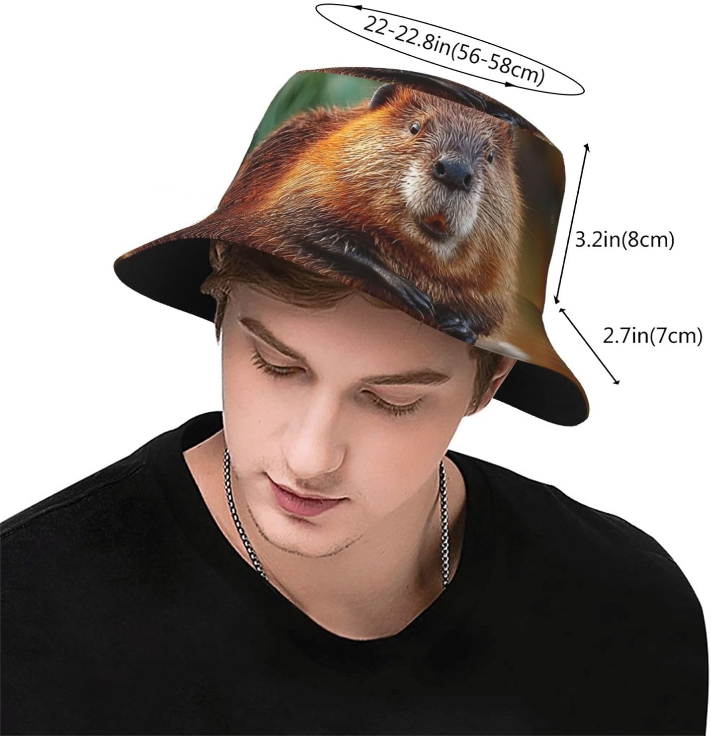 Funny Cow Sticking Out Tongue Bucket Hat for Women Men Fisherman Hat Packable Sun Cap Travel Outdoor Beach Caps