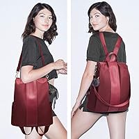 Vista 19 de Mochila impermeable liviana de nailon antirrobo para mujer, Caqui, M