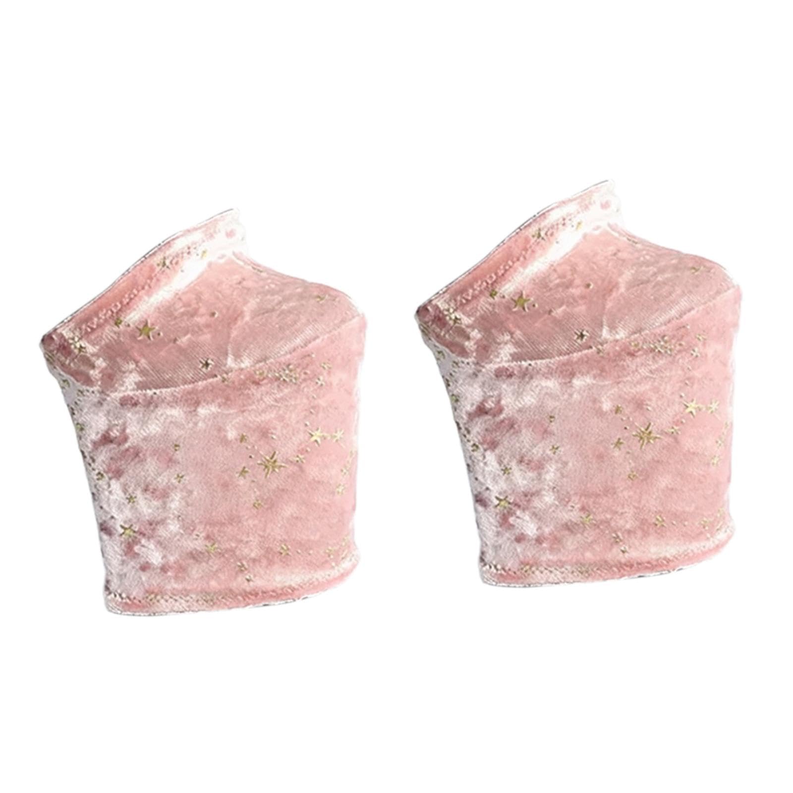 2 Pezzi Copriscarpe Protezioni per Scarpe Da Pole Velluto Antiscivolo Resistenti All'usura Graffi Adatti per Allenamento E, Pink L
