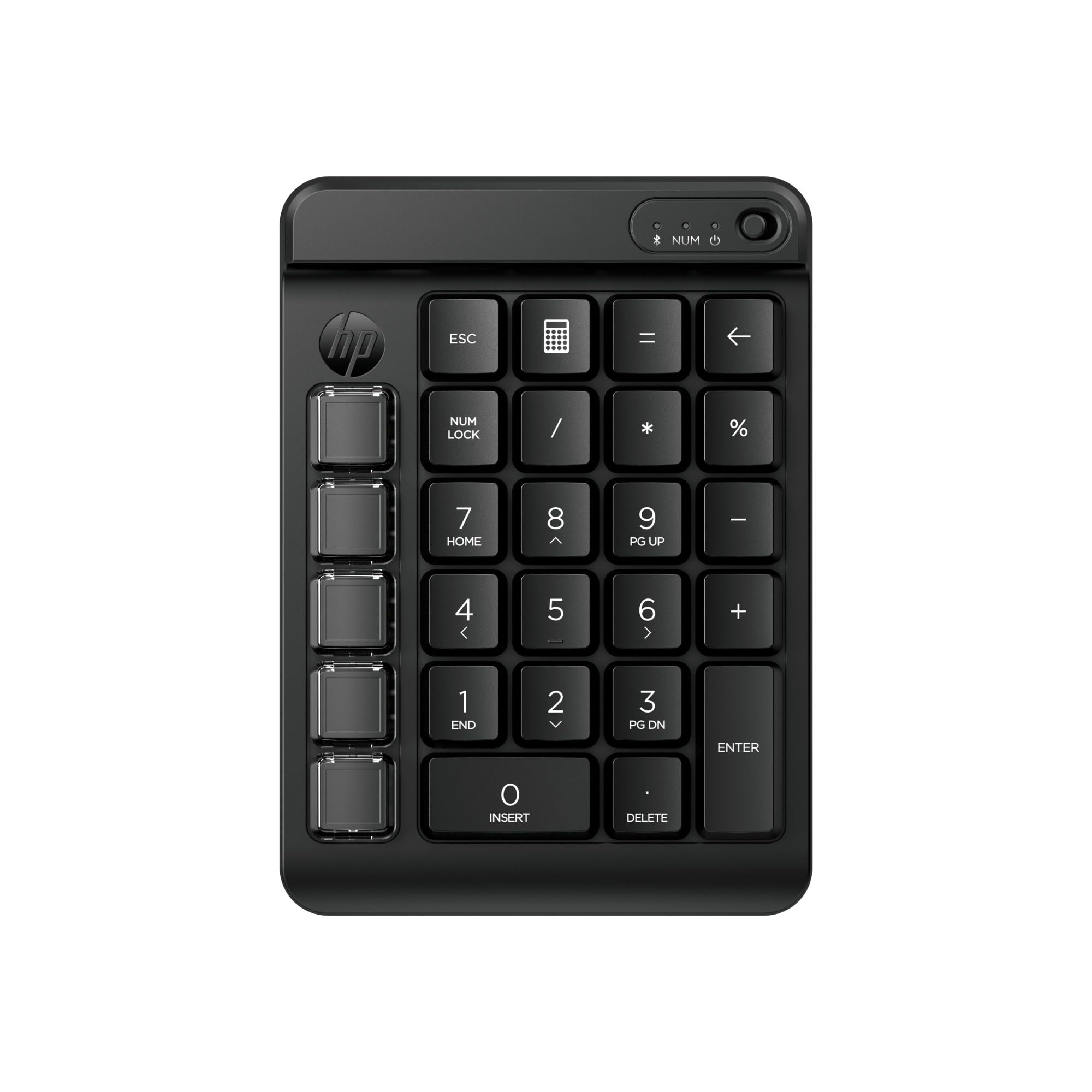 HP 430 Teclado Numérico Programable Inalámbrico, Bluetooth 5.3, 50 Millones de Pulsaciones, Compatible con Windows 10/11, macOS y ChromeOS, Diseño Compacto, Color Negro