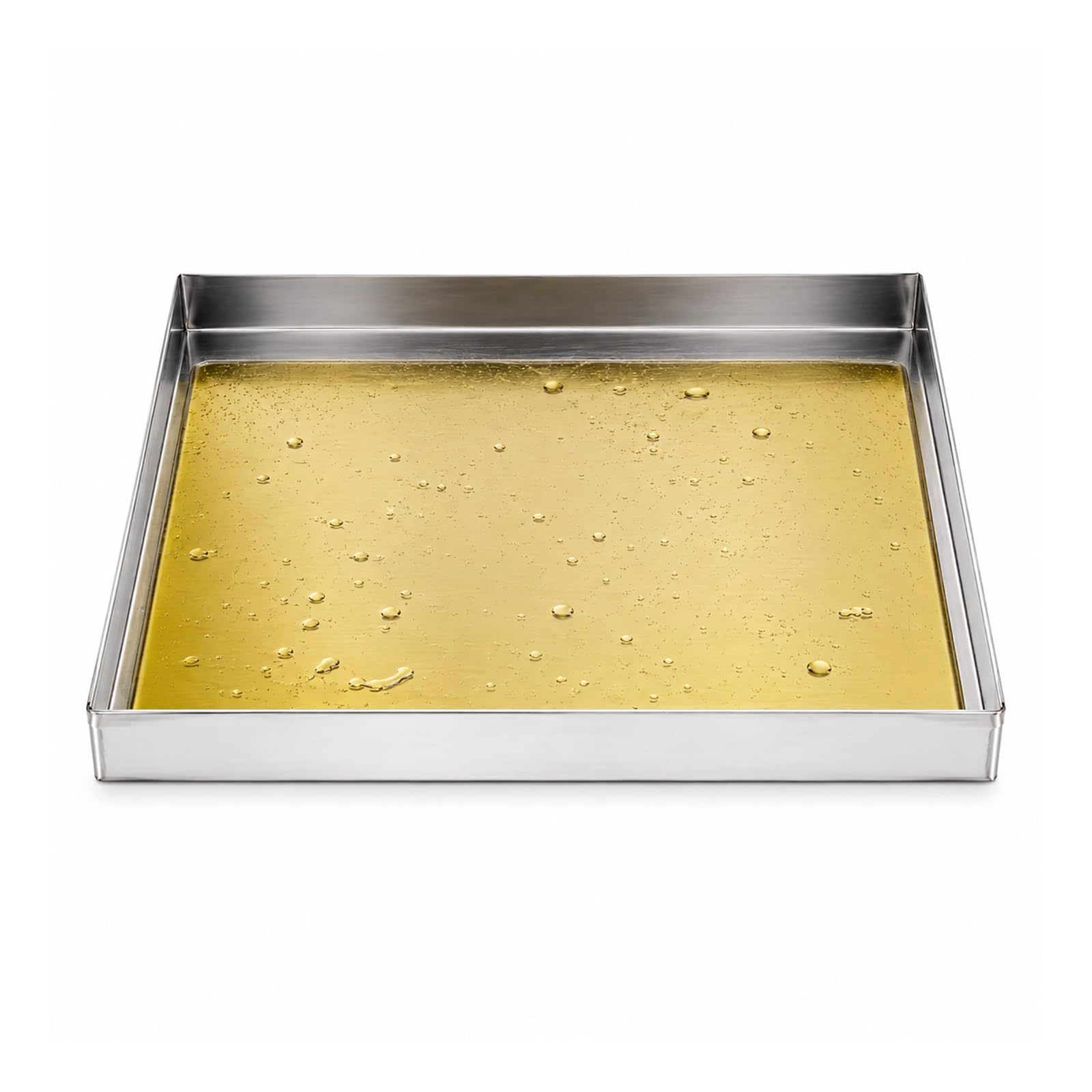 201 Stainless Steel Tray, Heavy Duty Utility Drip with Raised Edges, Multipurpose Catch for Coffee Machines, Plants, Beverage Dispensers, Kitchen Countertops & Equipment(60x60cm/24x24")
