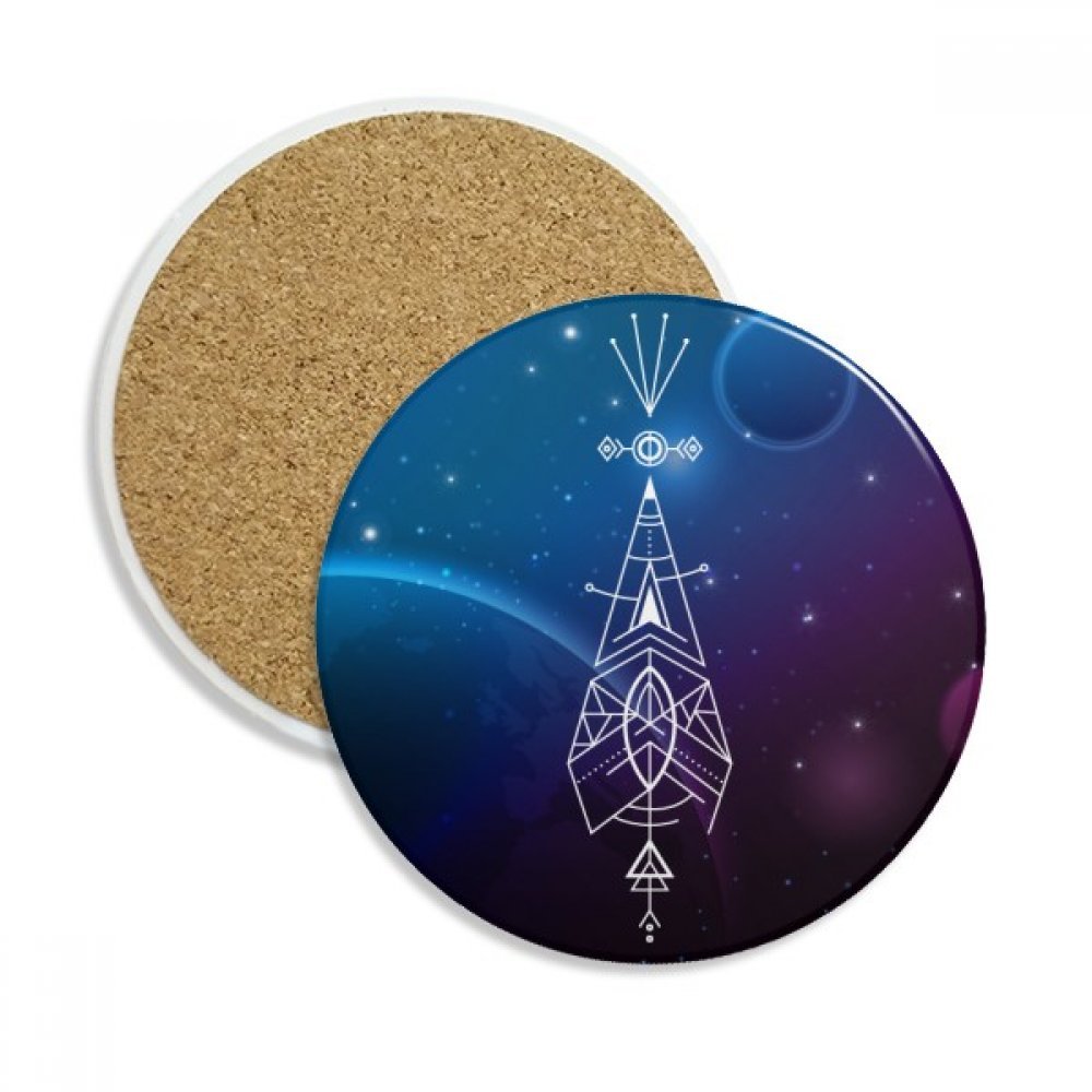 Dessous de verre en céramique alien absorbant pour tasse et verre multicolore