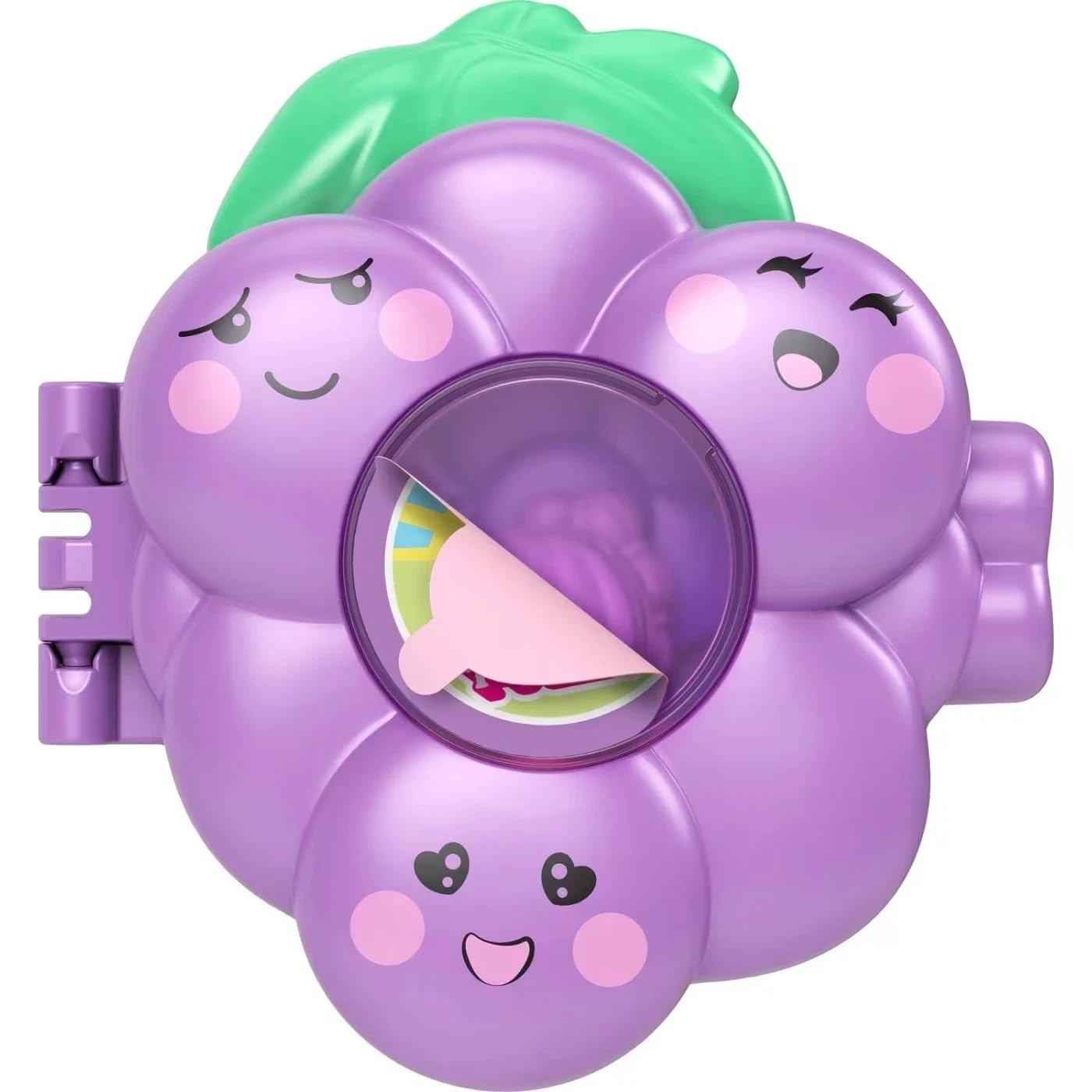 Mattel Polly Pocket Fruit Friend Reveal Surprise Grape Themed Mini Toy Playset for Kids