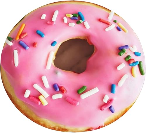 Miniatura 1 de Manta redonda de galleta con chispas de chocolate, suave y ligera, adecuada para usar en la cama, sala de estar y viajes, 47 x 47 pulgadas, para