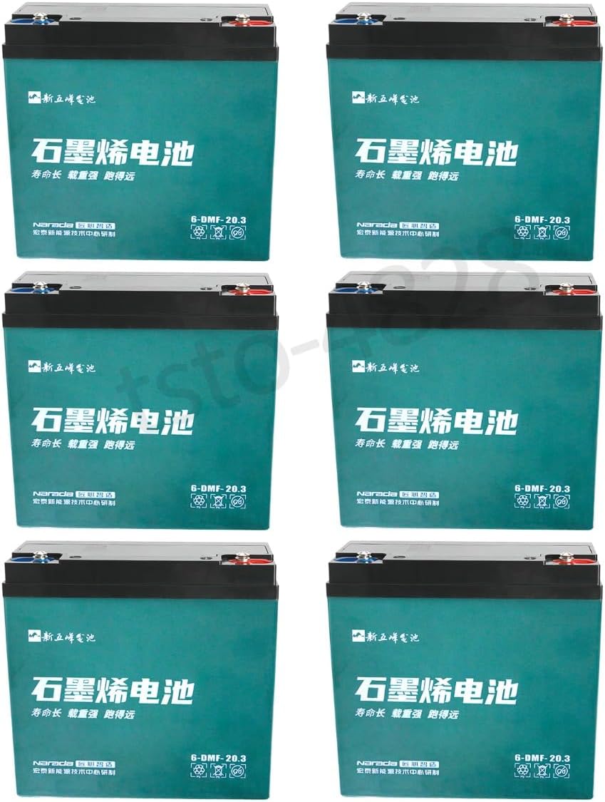 6 Pack 12V 20Ah Battery 6-DZF-20 6-DMF-20 Sealed Lead Acid Battery 6DZM20 6-DZM-20 for 72V 20Ah Mobility Scooter Electrical Go Kart E Bike Motorbike Golf Carts Eletric Wheelchair ATV UTV