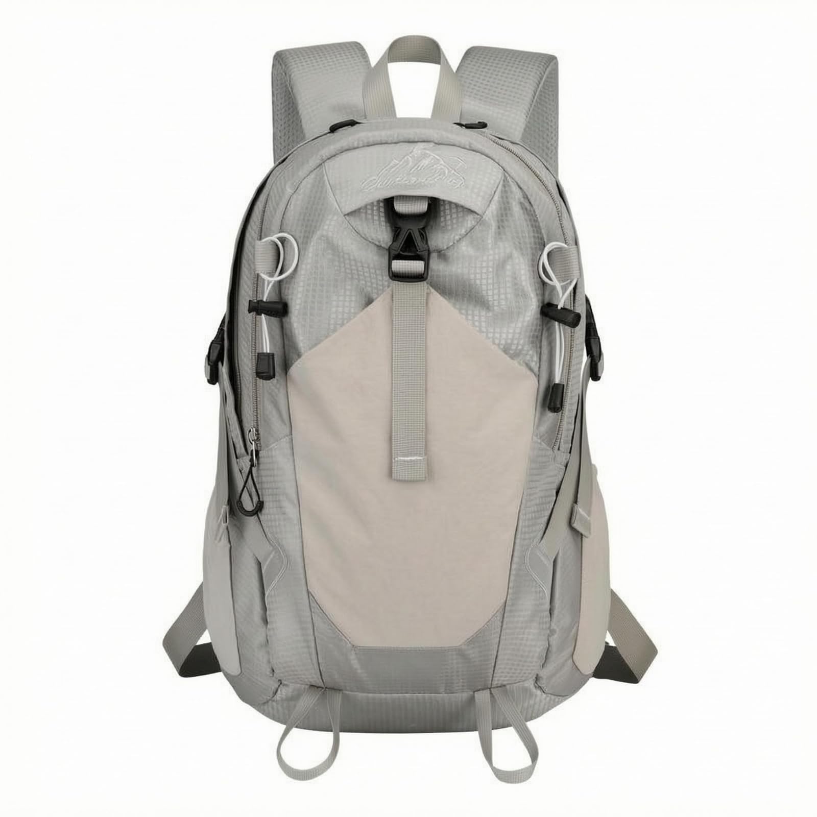 Water-Repellent Hiking Backpack Padded Shoulder Straps Travel Backpack External Attachment Loops Daypack, Gray | Sporting Goods | Outdoor Sports | Camping & Hiking-image-26