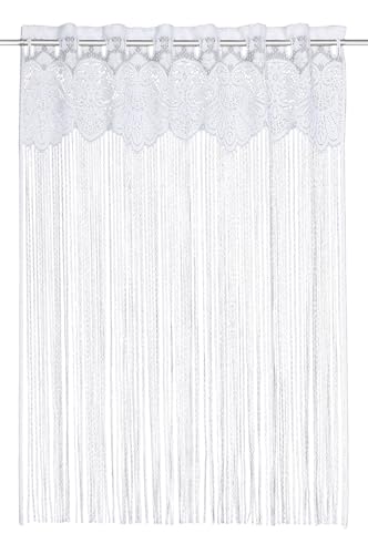 Gardinia Sehlbach Fadengardine Spitzenstickerei, Weiß, 100 x 100 cm...