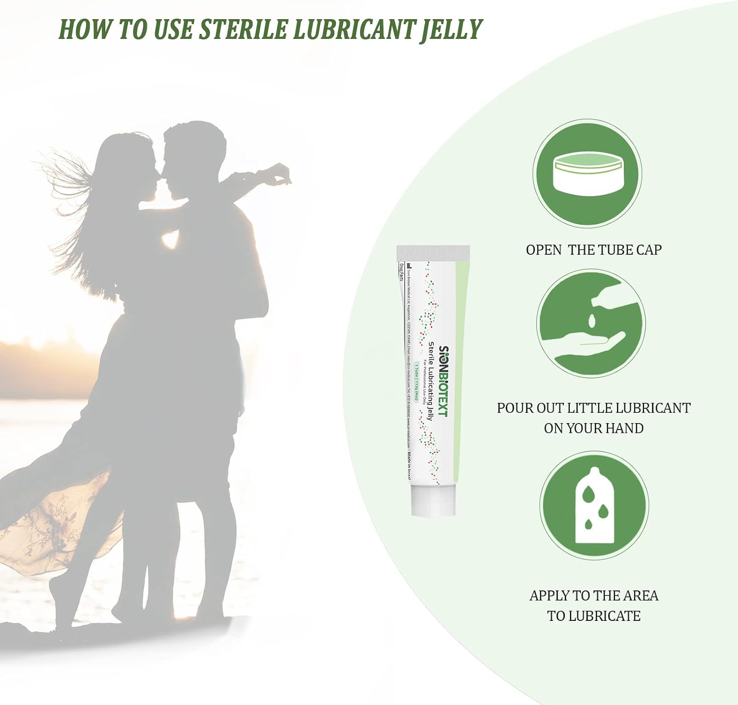 Sterile lube Water Based Gel Lubricating Jelly Smooth Consistency - lube Water Lubricant 113g Tube