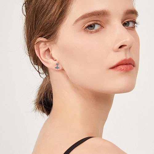 Miniatura 3 de Aretes de martillo vikingo Cletic Mjolnir, aretes nórdicos vikingos para hombres, joyería nórdica para mujer, plata de ley 925, Plata de ley, No es