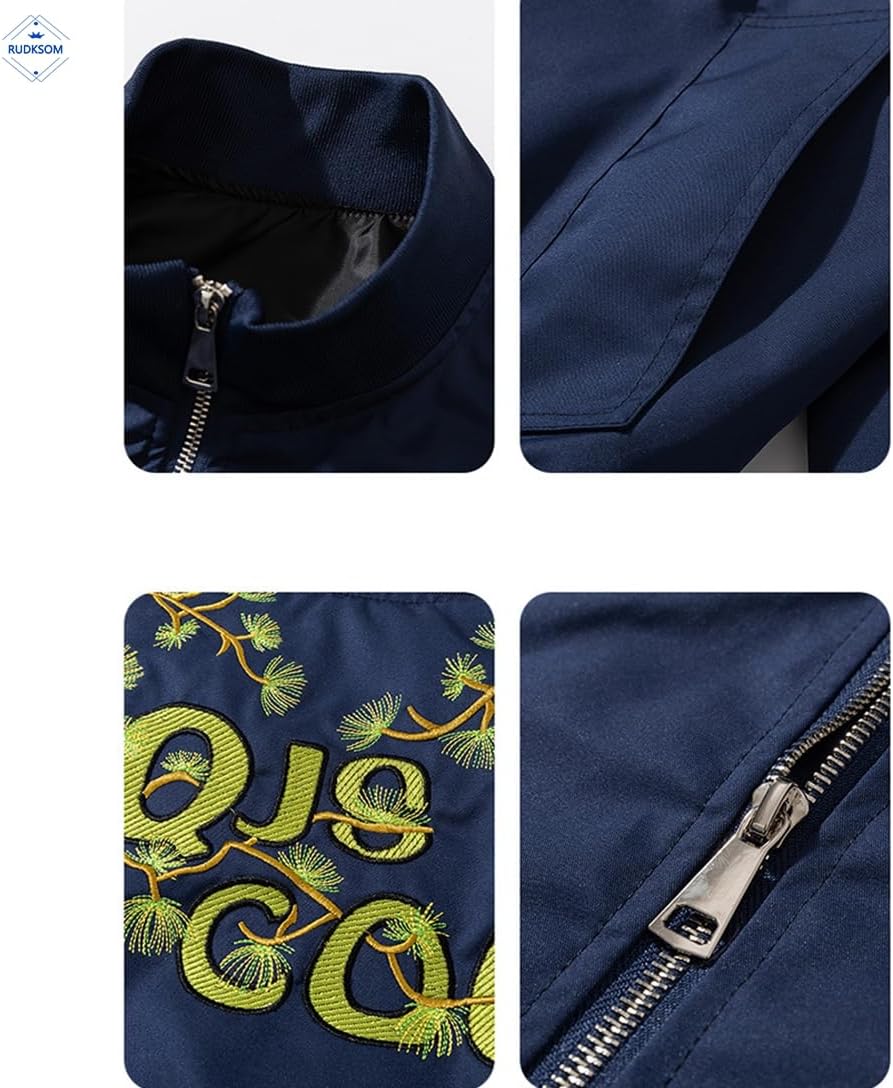 [RUDKSOM] スカジャン メンズ 和柄 ジャケット 刺繍 レディース フライトジャケット かっこいい ジャンバー ファッション