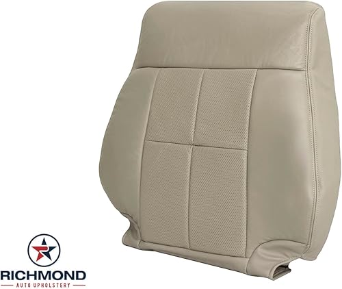 Miniatura 7 de Richmond Auto Upholstery - Funda de asiento de cuero perforado para el lado del pasajero, color marrón con costura de doble puntada y perforación de