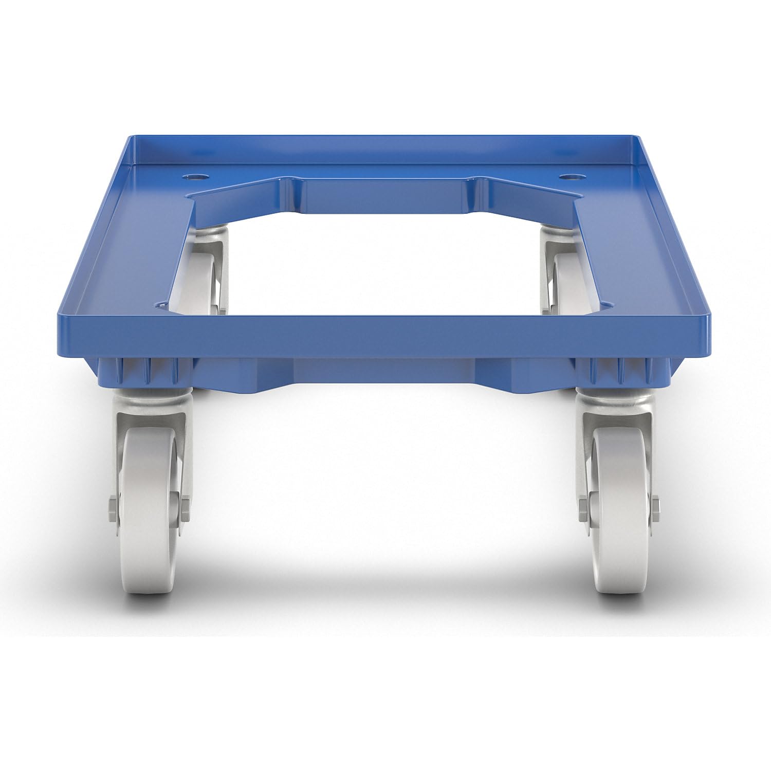 eurokraft | Plateau roulant professionnel | 600 x 400 mm | 4 roulettes pivotantes en polypropylène | bleu