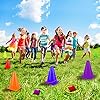 61pfn8ot2al - unanscre 31PCS 3 in 1 Carnival Outdoor Games Combo Set for Kids, Soft Plastic Cones Bean Bags Ring Toss Game, Gift for Birthday Party/Xmas