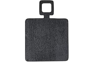 Black Cutting Board with Classic Square Handle