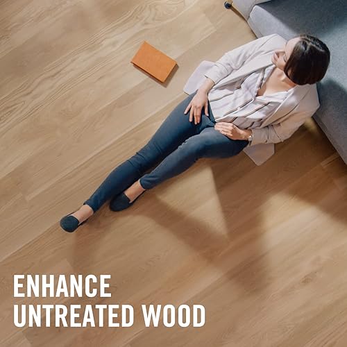 Vista 3 de Aceite de linaza crudo 100% puro para acabado de madera, acondicionador y protección para muebles de interior y exterior, pisos, cubiertas, 1 galón