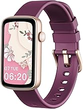 Shang Wing Montre Connectée Femme Montre Sport Bracelet Connecté Podometre Cardiofrequencemetre Oxymetre Trackers d'Activité Smartwatch Etanche IP68 pour Android iOS Notification SMS/Appel Violet