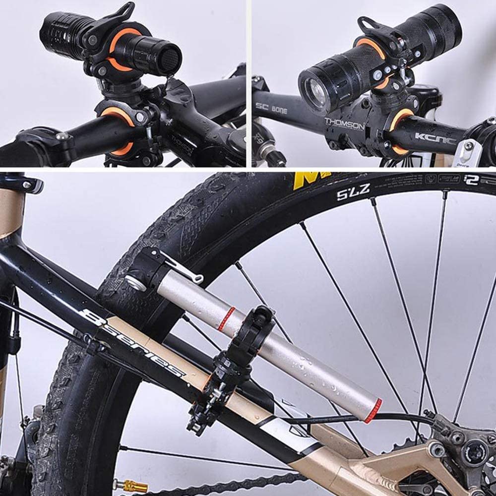 2 Pezzi Morsetto della Torcia della Bici,Supporto luci per Bicicletta Staffa per Luce della Bicicletta Adatto a Una varietà di Biciclette