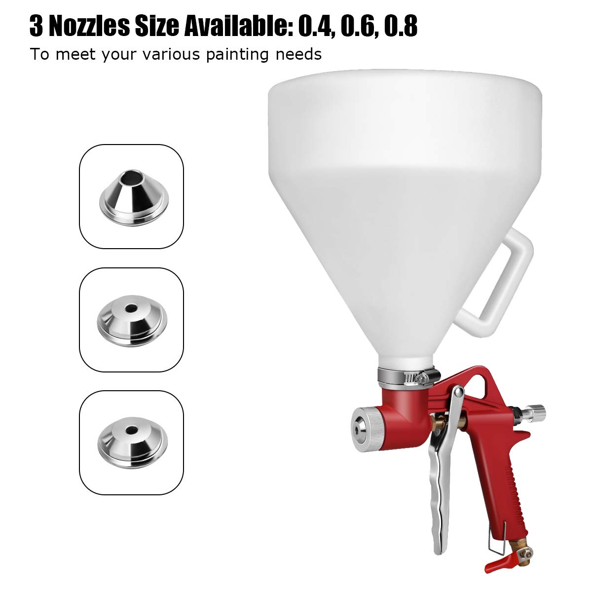 Goplus 1.45 Gallon Air Texture Gun, Drywall Texture Sprayer with 3