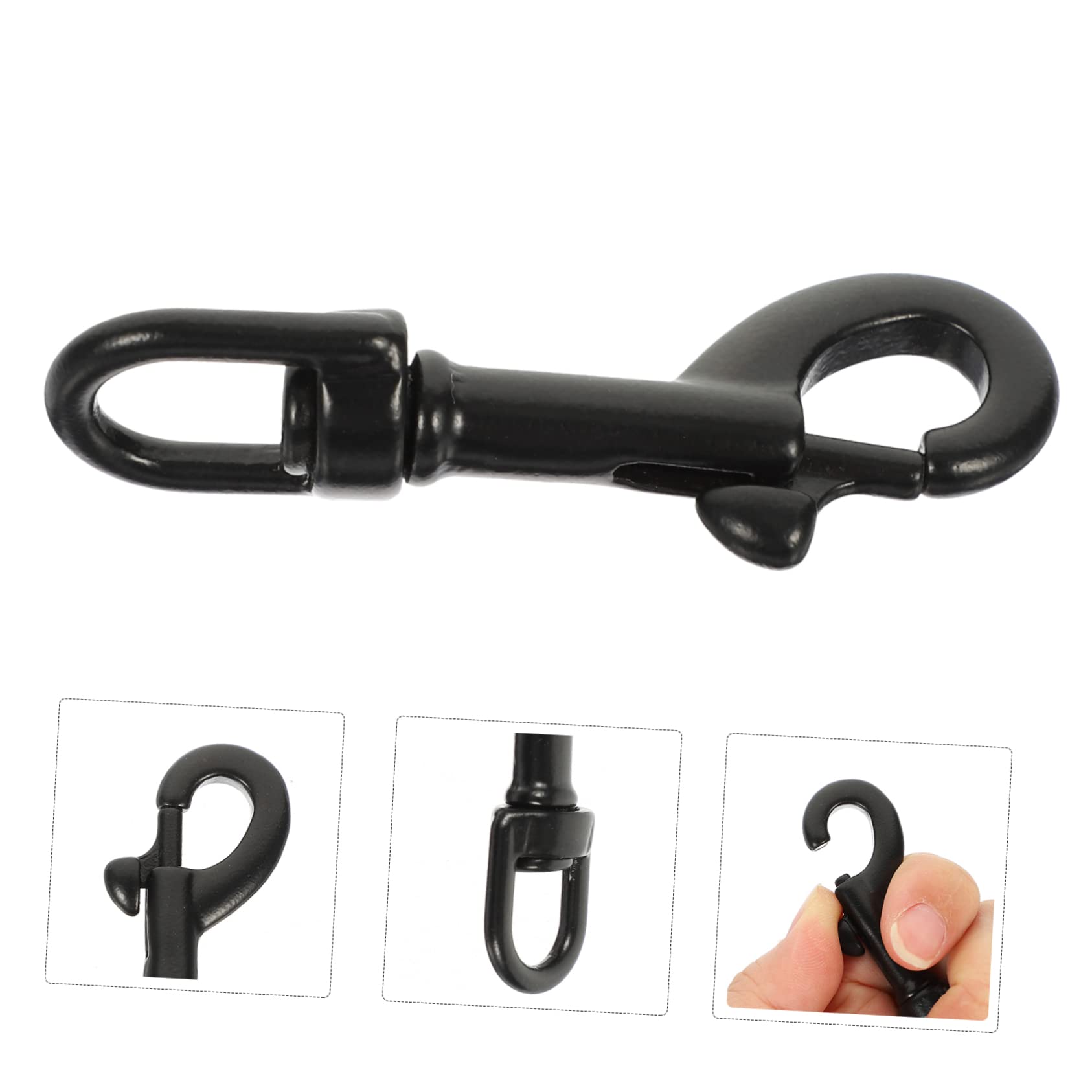 HANABASS Rotary Snap Hook Stainless Steel Diving Hook Single Eye Bolt for Sports Gear Outdoor Use