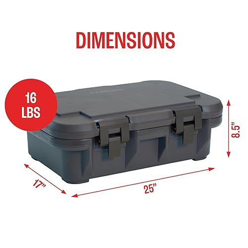 Miniatura 31 de Cambro Transportador aislado de bandeja de alimentos – Caja caliente de 6 pulgadas de profundidad y calentador de alimentos para catering