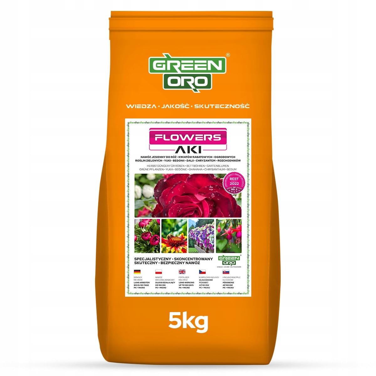 FLOWERS AKI 5kg Engrais d'automne adapté aux roses, fleurs et plantes ornementales