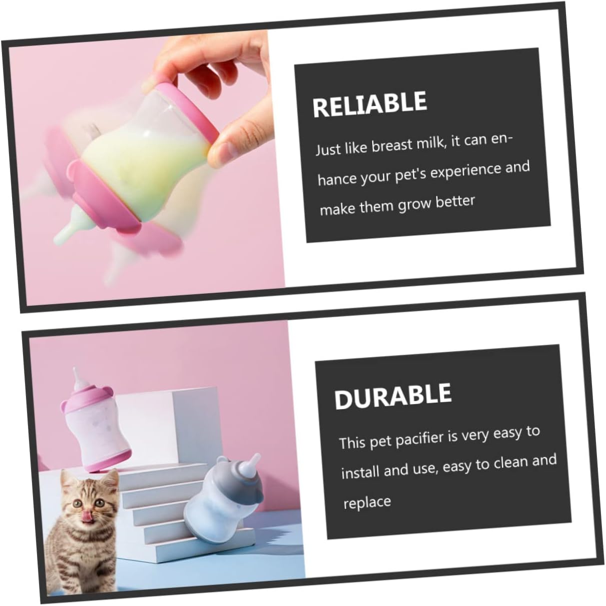 Mipcase 100pcs Multi-Function Milk Pacifiers for Newborn Puppies Kitten Bottle Feeder Slow Feeder Bowl Insert Pet Drinking Nipples Pet Accessories