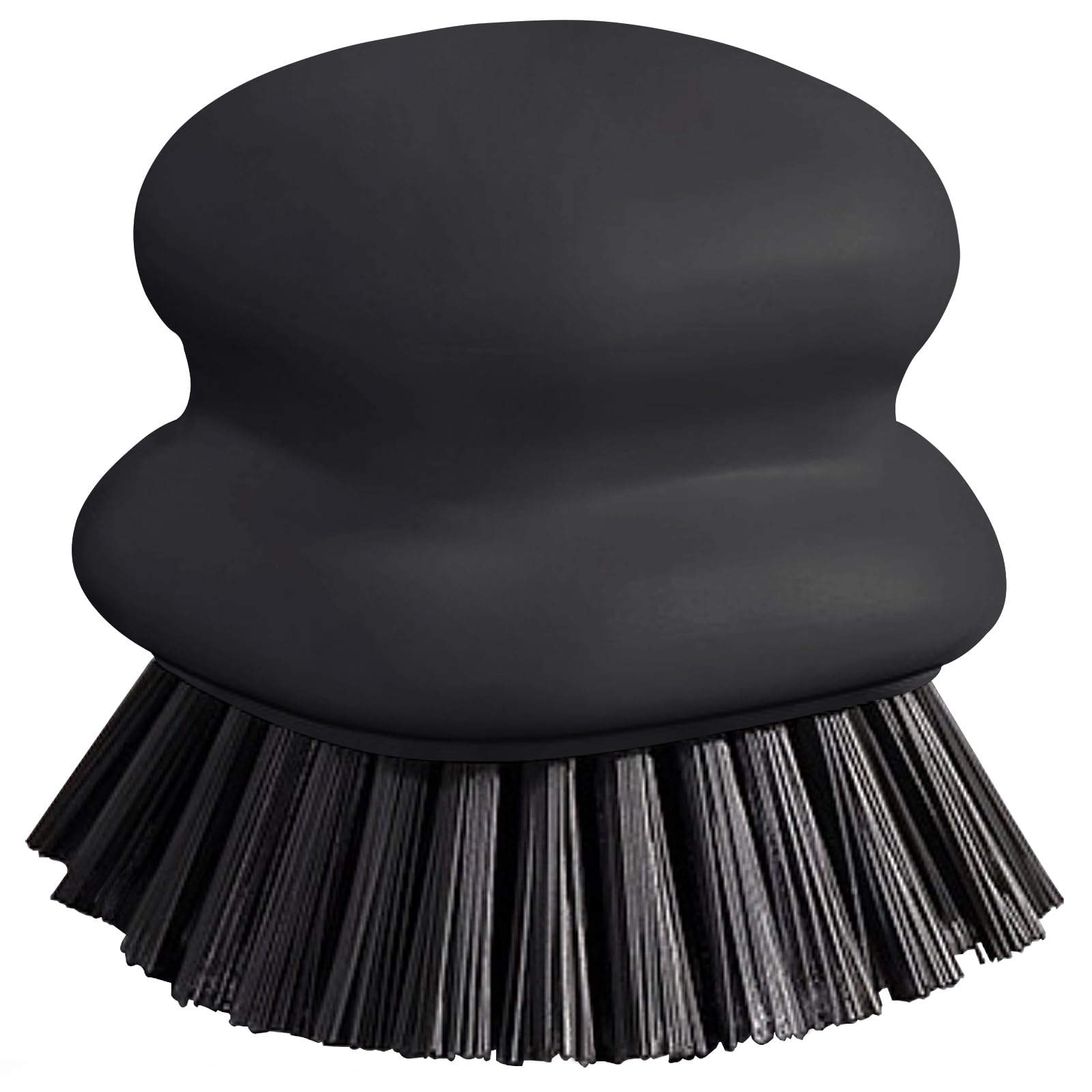Dish Brush with Handle, Kitchen Scrub Brushes for Cleaning, Dish Scrubber with Nylon bristles for Sink, Pots, Pans(1Pack Black Nylon bristles)