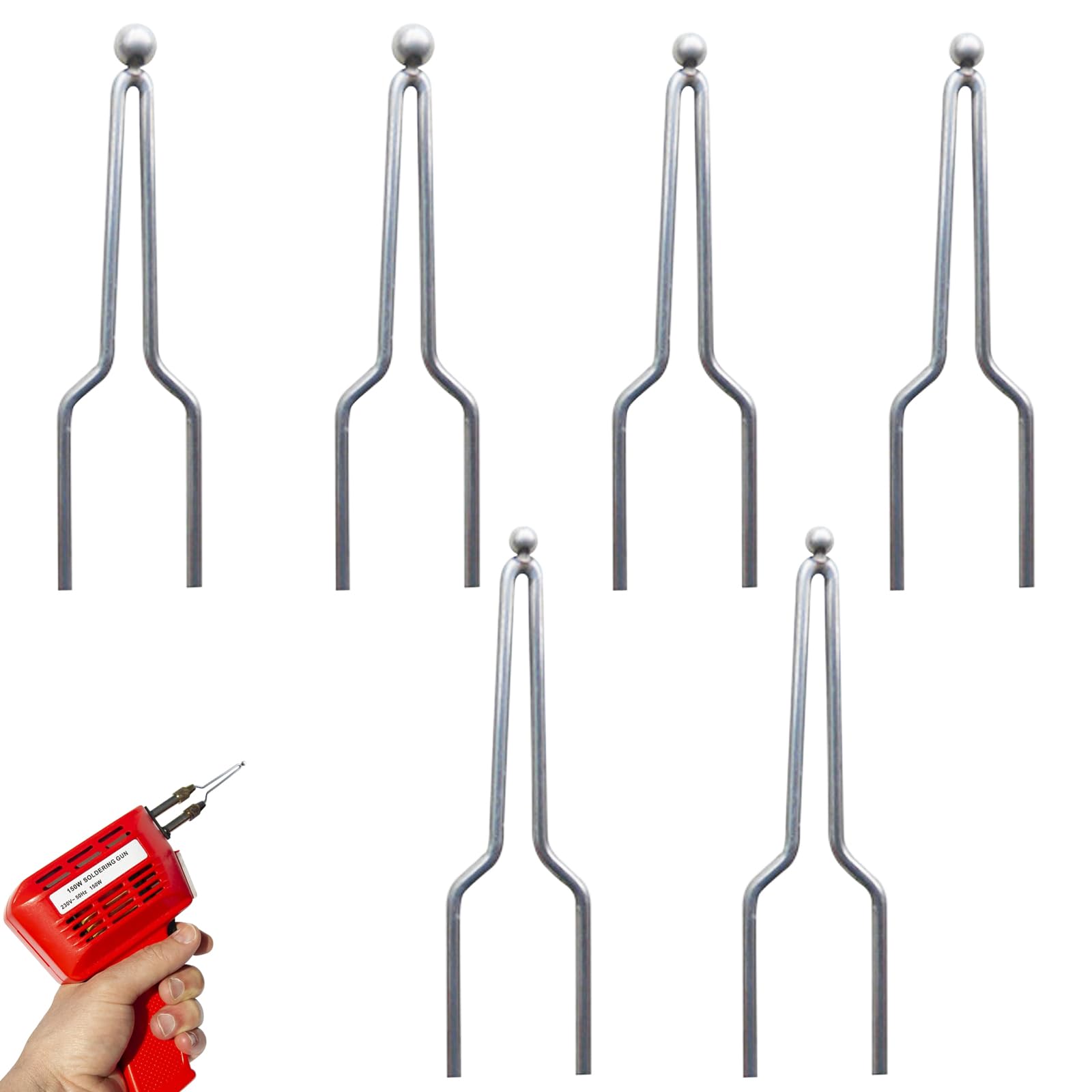 Set di 6 punte per pirografia, punte per bruciatori in legno ad alta resistenza con punte a sfera da 2,5 mm, 2 mm, 1,5 mm, per legno, pelle, zucca