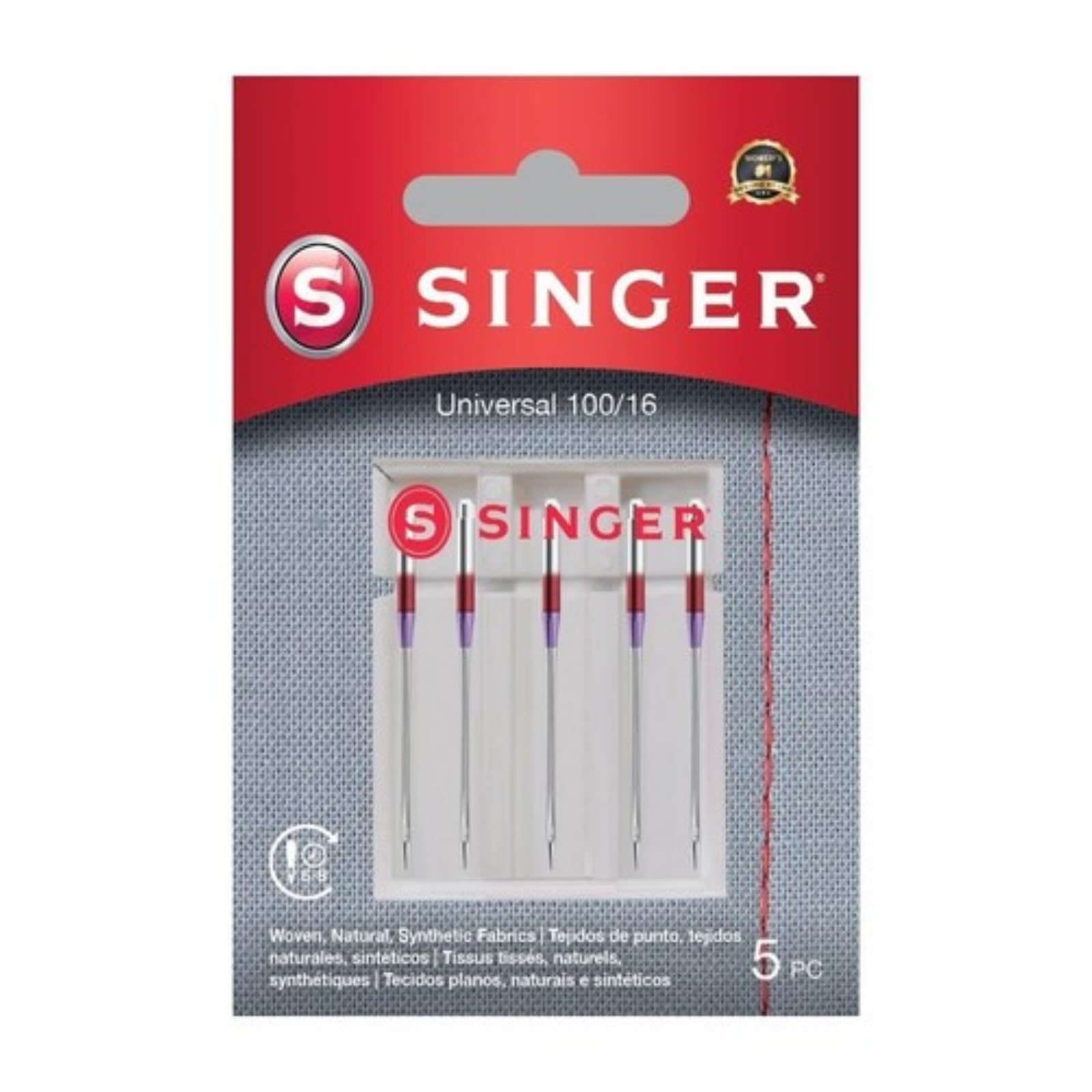 GENUINE SINGER PATCHWORK QUILTING SEWING MACHINE NEEDLES x 5 Mixed Pack - 2019