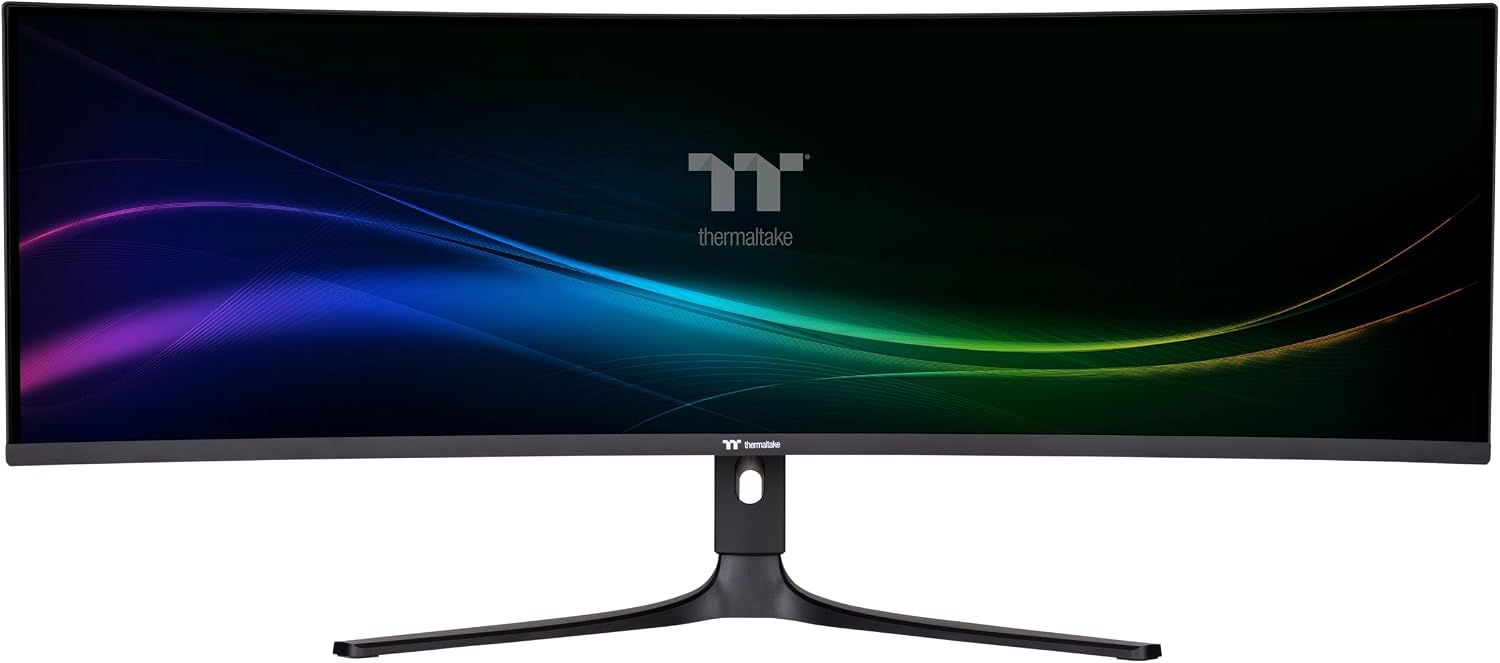 Thermaltake 49" OLED Curved Ultrawide Gaming Monitor; 5120x1440 DQHD; 240Hz; 0.03ms GTG; Adaptive Sync; HDMI/DP/Type-C/USB; VESA 100x100; HDR10; 1800R Curve; PIP/PBP; Black; GM-QOL-49CEUB-US