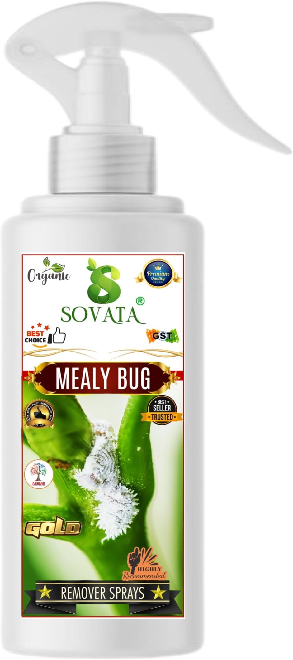 Mealy Bug Remover Spray, organic Fertilizer for completely removing white bugs from all types of plants. (250 ml)
