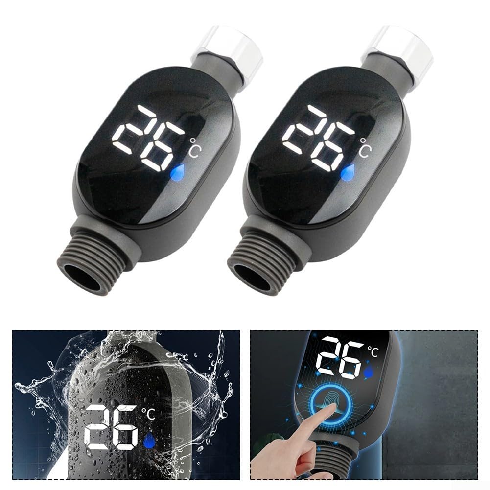 termometr do wody, Shower Thermometer with Digital Display and Waterproof Structure for Reliable Use