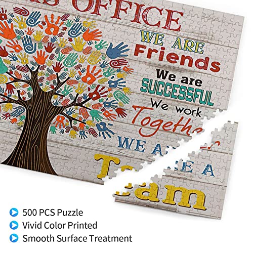Jigsaw Puzzles 1000 Pieces for Adults Office Inspirational Quotes Jigsaw Puzzles in This Office Poster, We are A Team Large Wooden Puzzle for Teenagers Office Teamwork Wooden Puzzles Office Game Gift