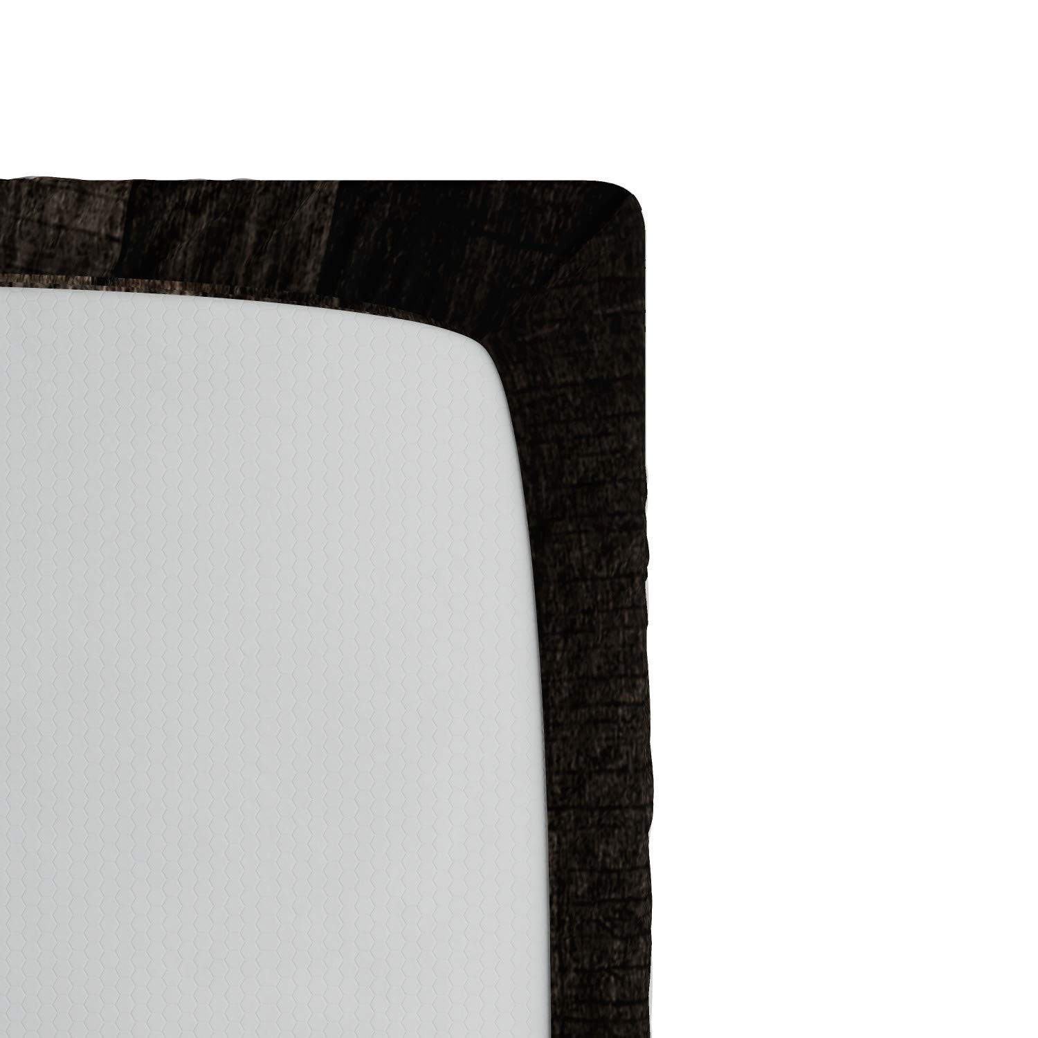 ABAKUHAUS Lenzuolo Con Angoli In Microfibra, Motivo Griglia Industriale Perforato, Misura 90x200 Cm, Fondo Tasca Elastico Fino A 40 Cm, Colore Terra D'Ombra