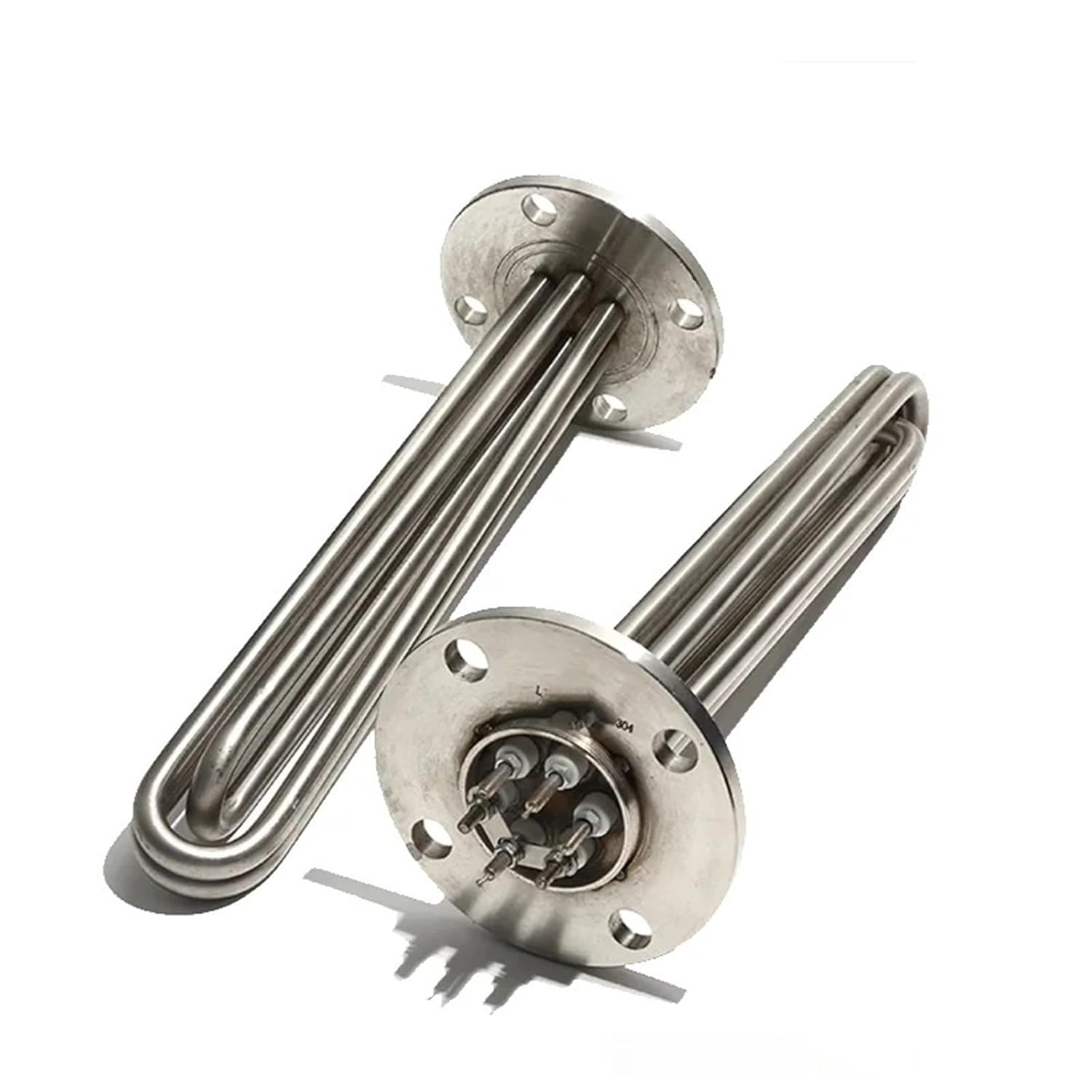 220V 380V Electric Heating Element 130MM Round Flange Stainless Steel Heater 9KW 12KW with Cap 1Pcs(220V 380V_12KW 450MM)