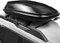 D SOLUTIONS Heavy Duty Lockable Rooftop Cargo Carrier - 110 LBS Capacity ABS Roof Rack Box, 53x34x15 Inches, Black