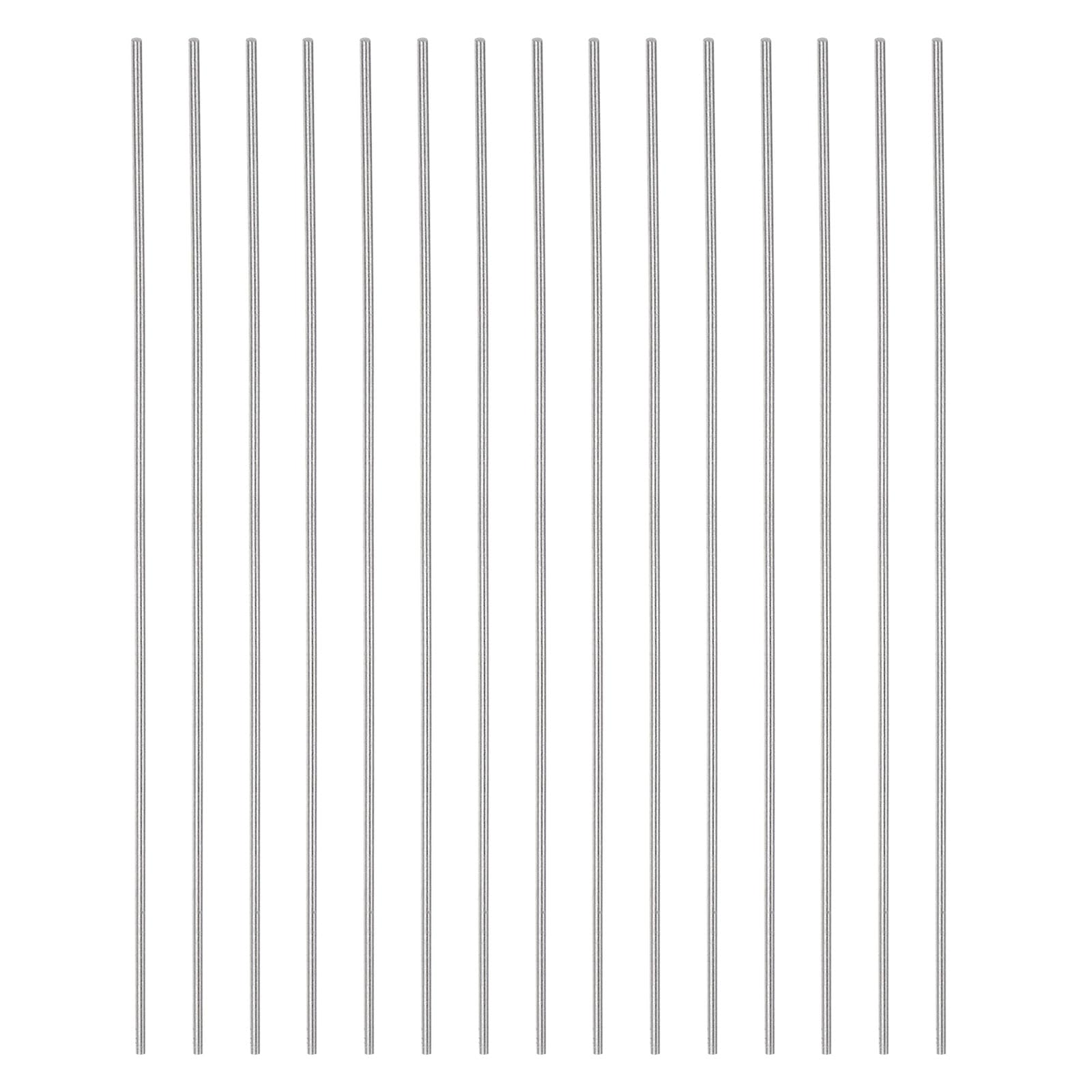 sourcing map Lot de 15 tiges rondes de 1 mm x 100 mm en acier rapide (HSS), outils de bricolage pour tourner, percer et fileter