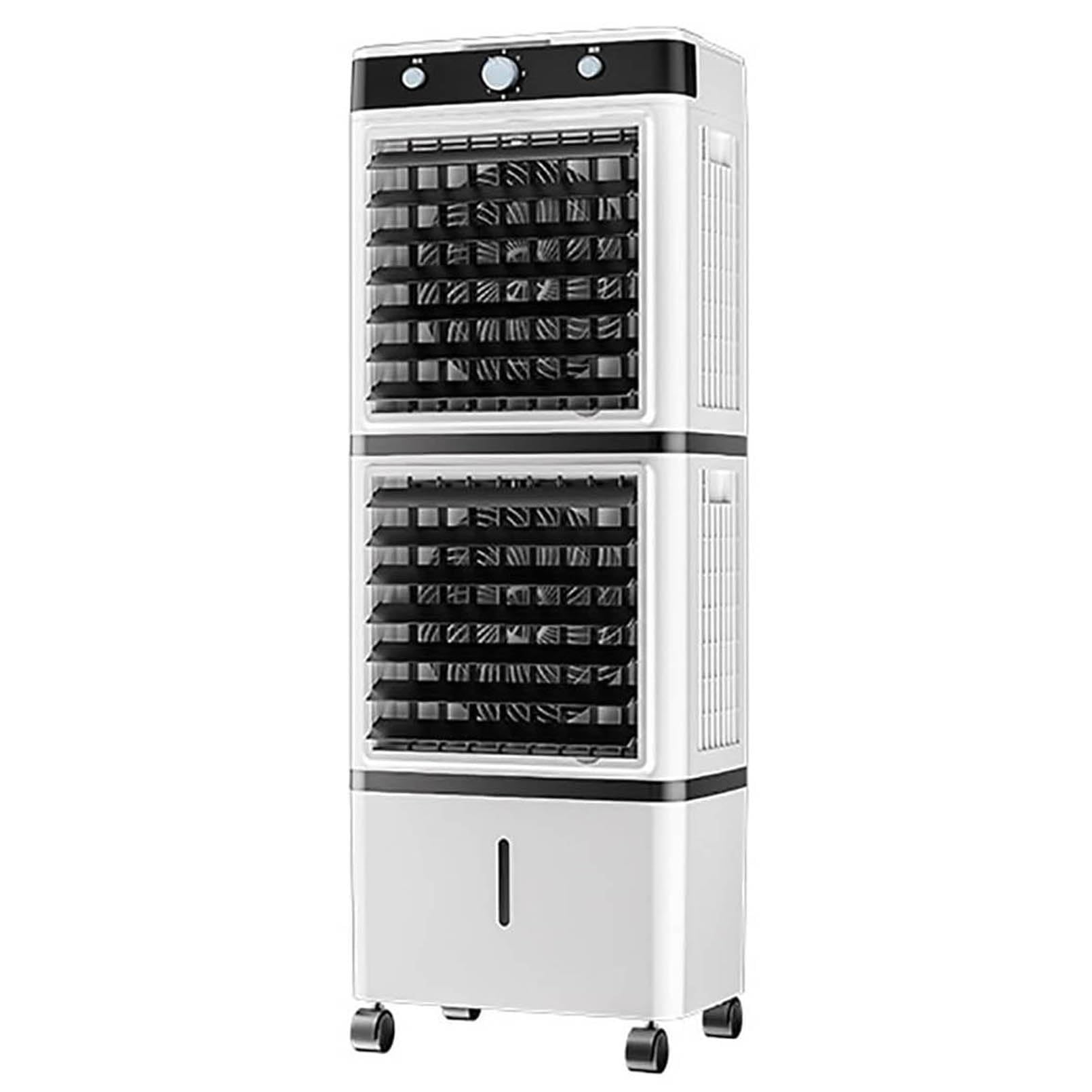 ZHENCHAO Portable Evaporative Air Cooler, 12H Runtime, Oscillation Cooling Fan with 3 Fan Modes, Remote Control, Wide Oscillation for Whole Room, Home and Office Use