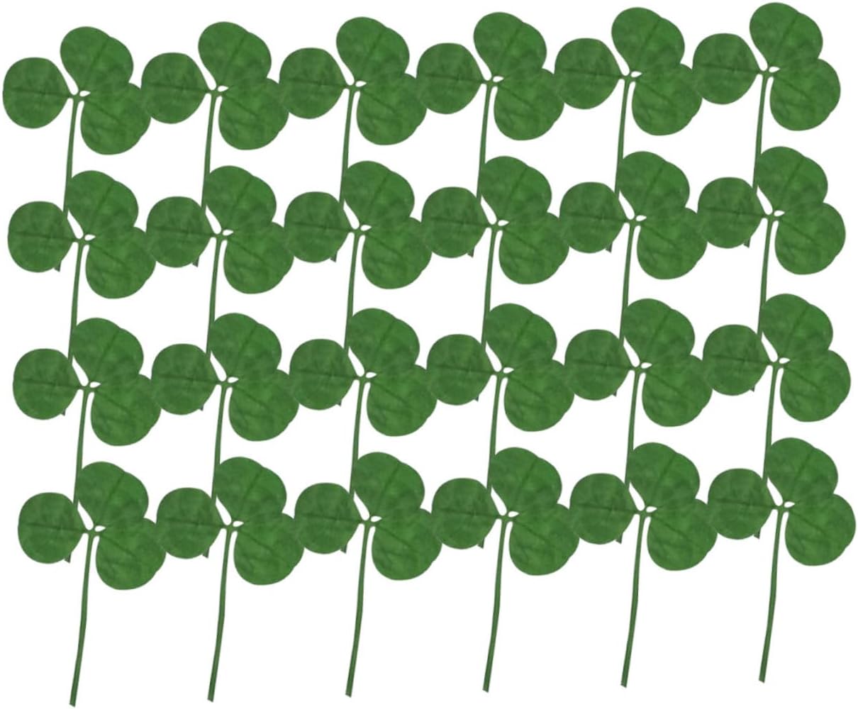 PRETYZOOM 24pcs Dried Pressed Clover Leaves for Crafts DIY Handmade Decoration, Natural Green Pressed Flowers Material for Scrapbooking, Resin Art, and Home Décor