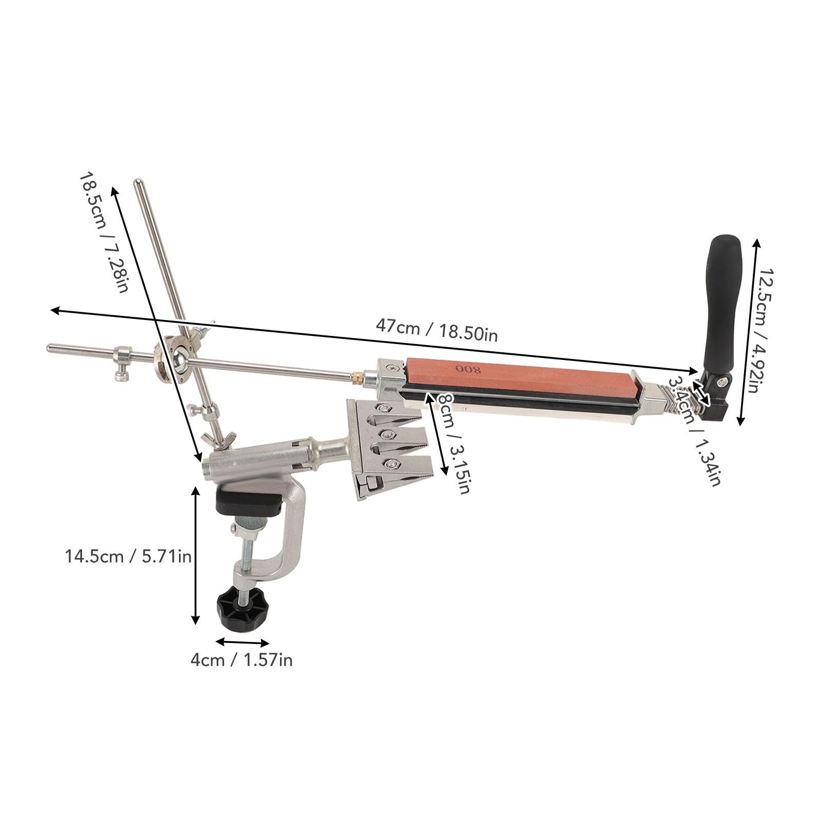 Afilador de Herramientas de ángulo Fijo con 6 Piedras de Afilar, Kit de Afilado de Cuchillos Preciso, Diseño Ajustable con ángulo de de 360°, Kit de Afilado de Cuchillos